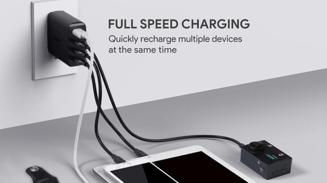Aukey 4-Port Charger | $16 | Amazon | Promo code AUKEYPT7